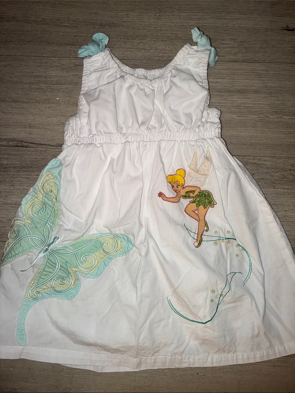 Vintage Disney Tinker Bell White Toddler Dress- Size 2T